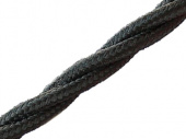 Витой ретро кабель для внешней проводки Werkel Retro 3х1,5мм черный - купить в Донецке
