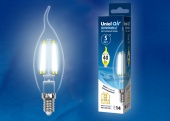 Светодиодная диммируемая лампа LED-CW35-5W/E14/CL/DIM прозрачная